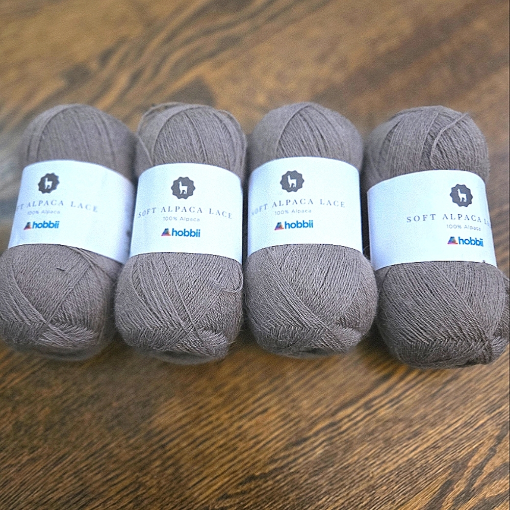 DESTASH: Alpaca Lace Yarn - Taupe
